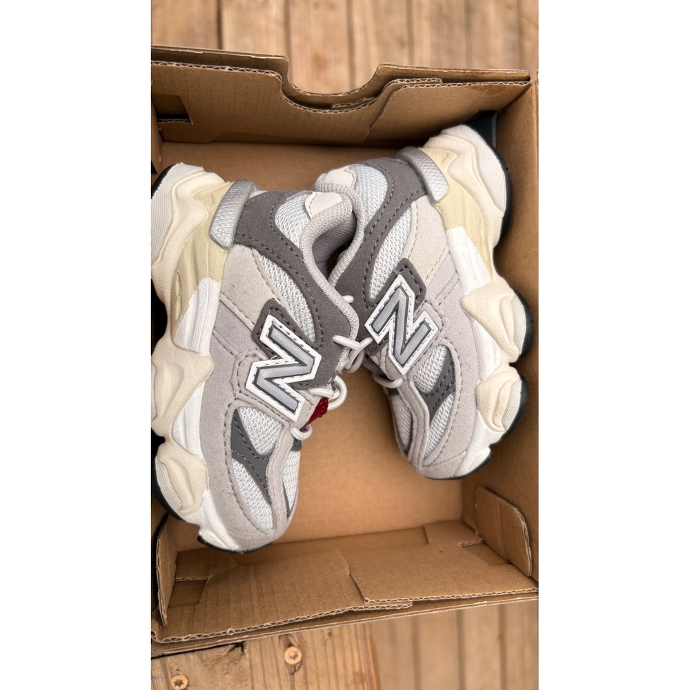 New Balance 9060 Toddler Sneakers Grey White Rain Cloud Chunky Athletic Shoes